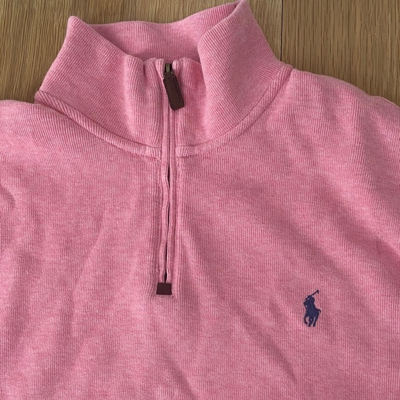 Polo by Ralph Lauren Pink Quarter-Zip Sweatshirt - Picture 2 of 6